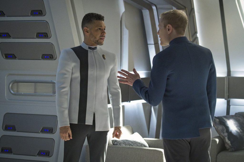 Pictured: Wilson Cruz as Culber and Anthony Rapp as Stamets
