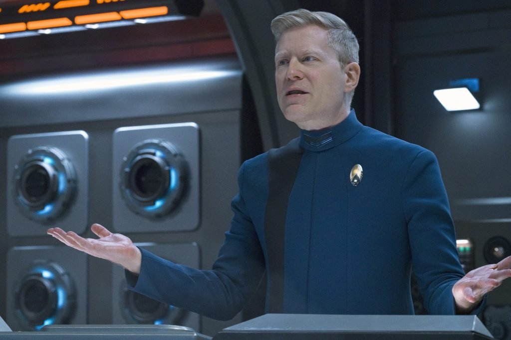 Pictured: Anthony Rapp as Stamets